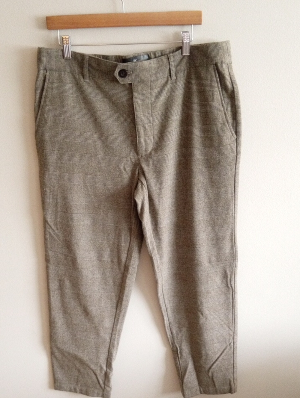 Houston White Plaid Comfort Pants Size Large Business Casual Preppy